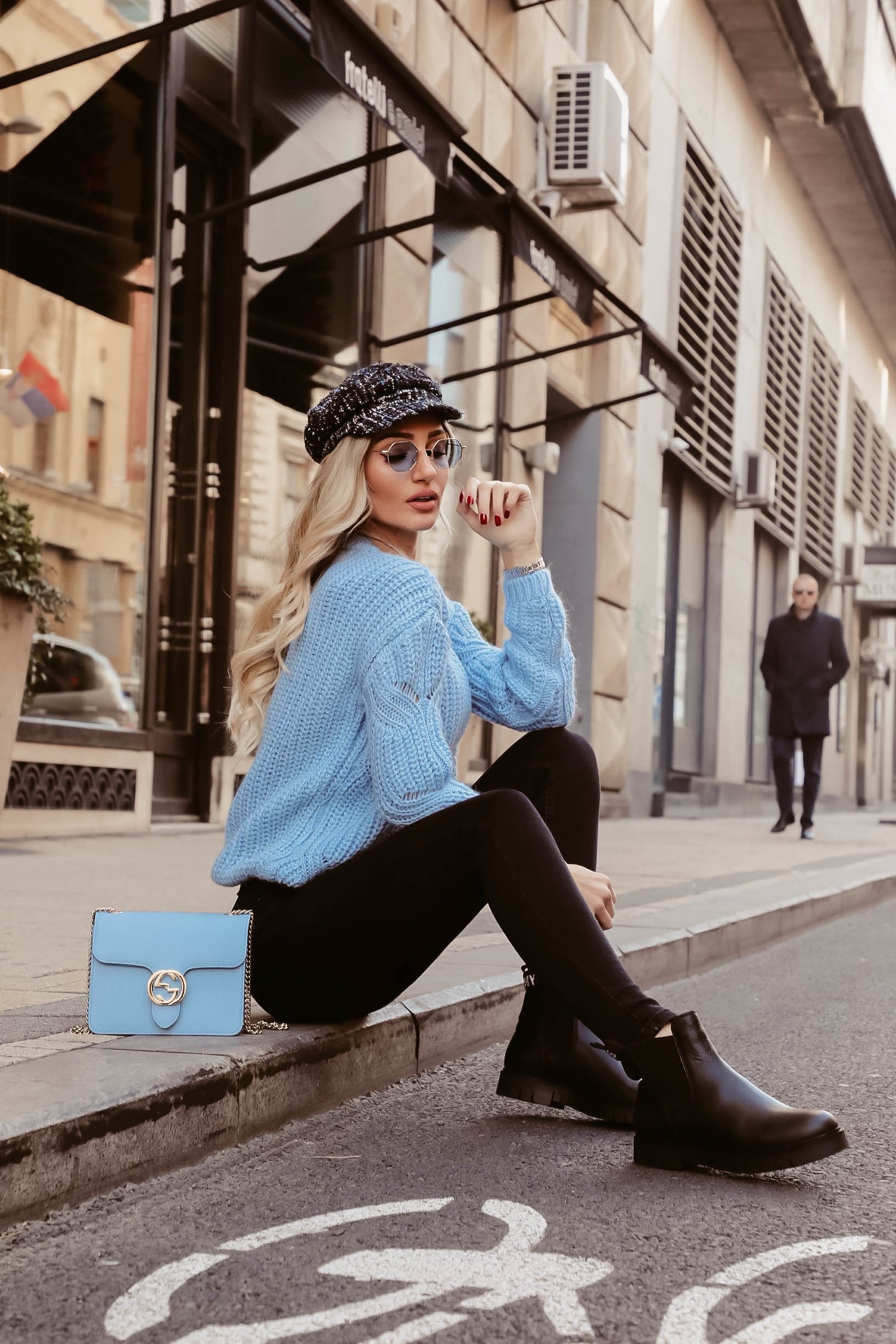 Džemper YR T4076 Blue